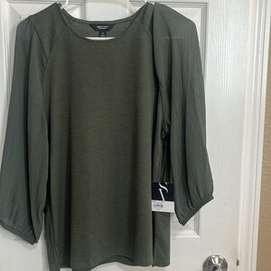 Vera Wang - Olive Green Blouse - medium NWT